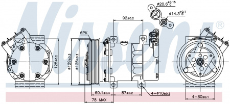 Компрессор кондиционера NISSENS 89109