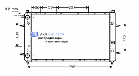 Радиаторы охлаждения двигателя AKS 952114R-1R