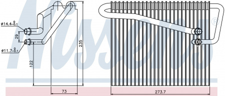 Радиатор испаритель (эвапоратор) NISSENS 92301