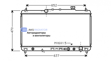 Радиатор охлаждения AKS 812236R