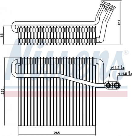 Радиатор испаритель (эвапоратор) NISSENS 92271