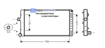 Радиатор охлаждения AKS 302211R