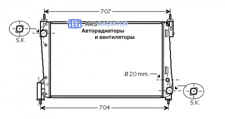 Радиатор охлаждения AKS 302311R