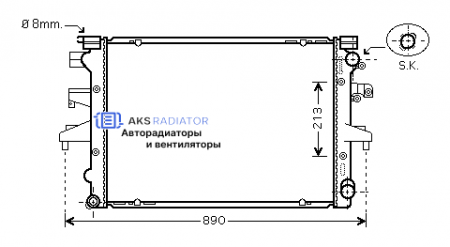 Радиаторы охлаждения двигателя AKS 952232R