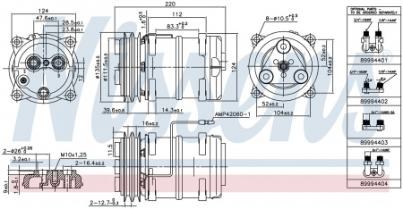 Компрессор кондиционера NISSENS 899944