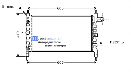Радиатор охлаждения AKS 552026R