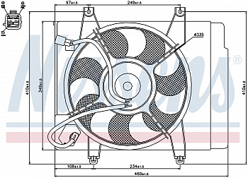 Вентилятор NISSENS 85345 Вентилятор NISSENS 85345