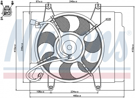 Вентилятор NISSENS 85345