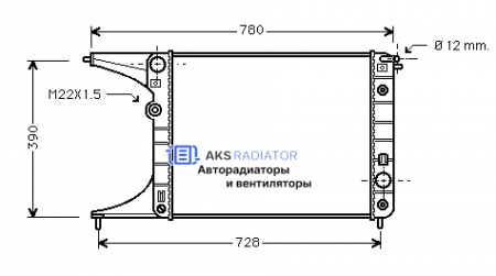 Радиатор охлаждения AKS 552201R