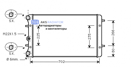 Радиатор охлаждения AKS 952174R