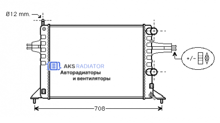 Радиатор охлаждения AKS 552257R