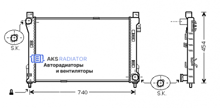 Радиаторы охлаждения двигателя AKS 502288R
