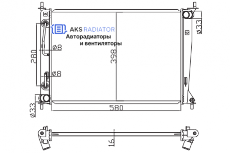 Радиаторы охлаждения двигателя AKS 412703R