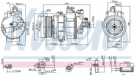Компрессор кондиционера NISSENS 89035