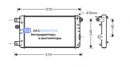 Радиатор охлаждения AKS 302239R