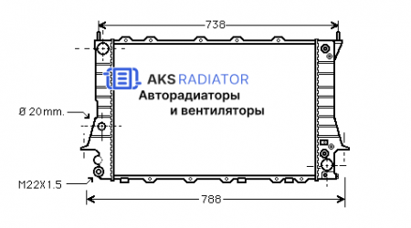 Радиатор охлаждения AKS 132082R
