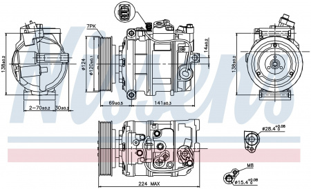 Компрессор кондиционера NISSENS 890025