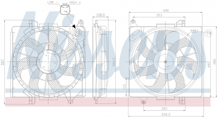 Вентилятор NISSENS 85003