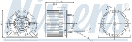 Вентилятор печки NISSENS 87443