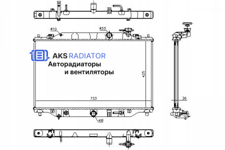 Радиаторы охлаждения двигателя AKS 452274R