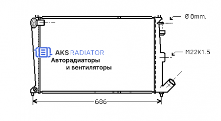 Радиатор охлаждения AKS 232066R