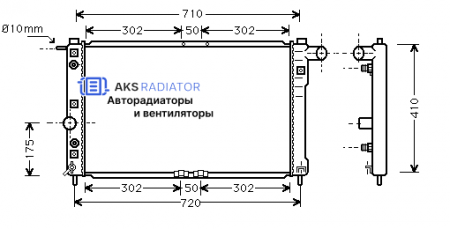 Радиаторы охлаждения двигателя AKS 292010R