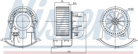 Вентилятор печки NISSENS 87271