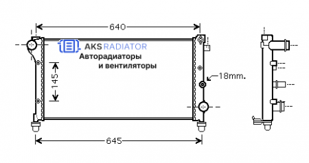 Радиатор охлаждения AKS 302295R