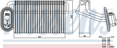 Радиатор испаритель (эвапоратор) NISSENS 92322