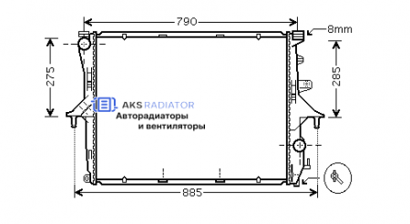 Радиаторы охлаждения двигателя AKS 952214R