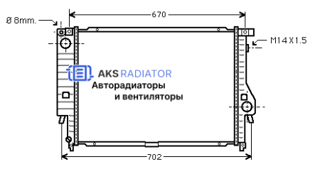Радиаторы охлаждения двигателя AKS 202102R