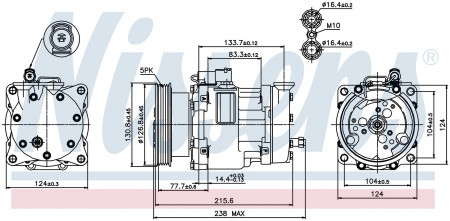Компрессор кондиционера NISSENS 89187