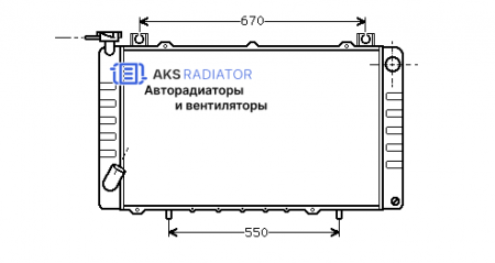 Радиатор охлаждения AKS 272150R