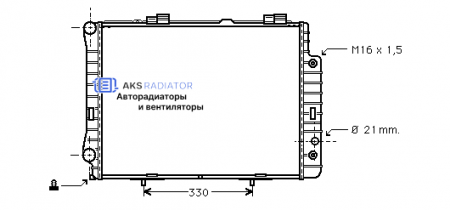 Радиаторы охлаждения двигателя AKS 502190R