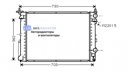 Радиатор охлаждения AKS 602259R