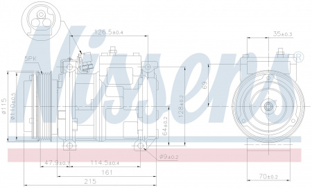 Компрессор кондиционера NISSENS 89093