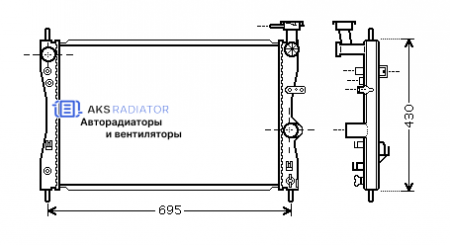 Радиатор охлаждения AKS 522172R