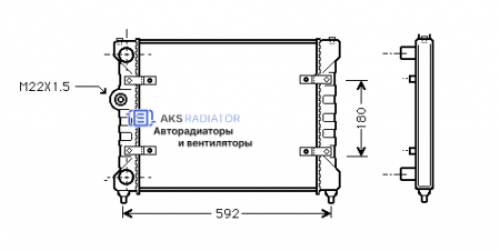 Радиатор охлаждения AKS 672023R
