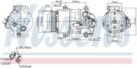 Компрессор кондиционера NISSENS 89089