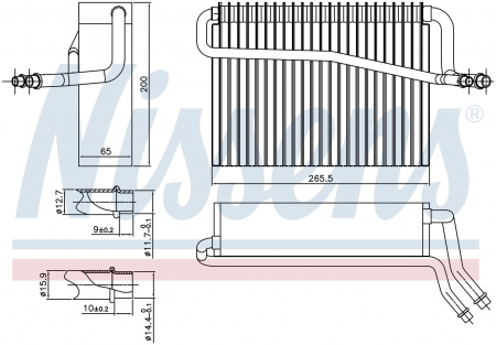 Радиатор испаритель (эвапоратор) NISSENS 92091