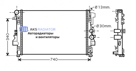 Радиатор охлаждения AKS 502356R