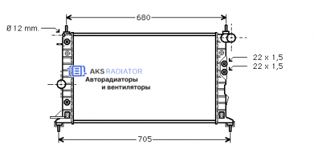 Радиатор охлаждения AKS 552220R