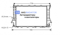 Радиатор охлаждения AKS 132081R