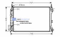 Радиатор охлаждения AKS 552341R