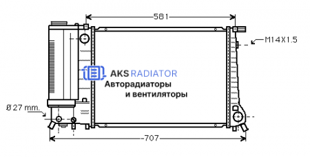 Радиатор охлаждения AKS 202090R