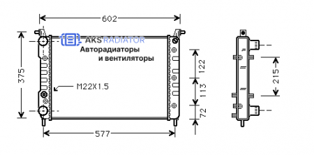 Радиатор охлаждения AKS 302224R