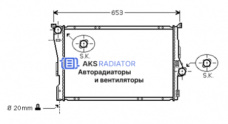 Радиатор охлаждения AKS 202278R