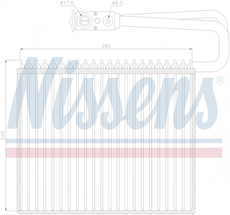 Радиатор испаритель (эвапоратор) NISSENS 92191